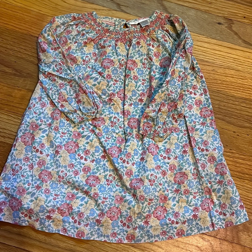 Ralph Lauren smocked long sleeve dress